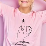 Personalisierte Ring Finger Braut Shirt für Hochzeitsparty Bachelorette Party