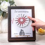 Personalised Moire Effect Home Decor for Couple Anniversary Gift