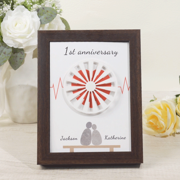 Personalised Moire Effect Home Decor for Couple Anniversary Gift