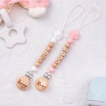 Set personalizado de cepillo y peine de madera para bebé con pinza para chupete y manta Regalo de Baby Shower para recién nacido