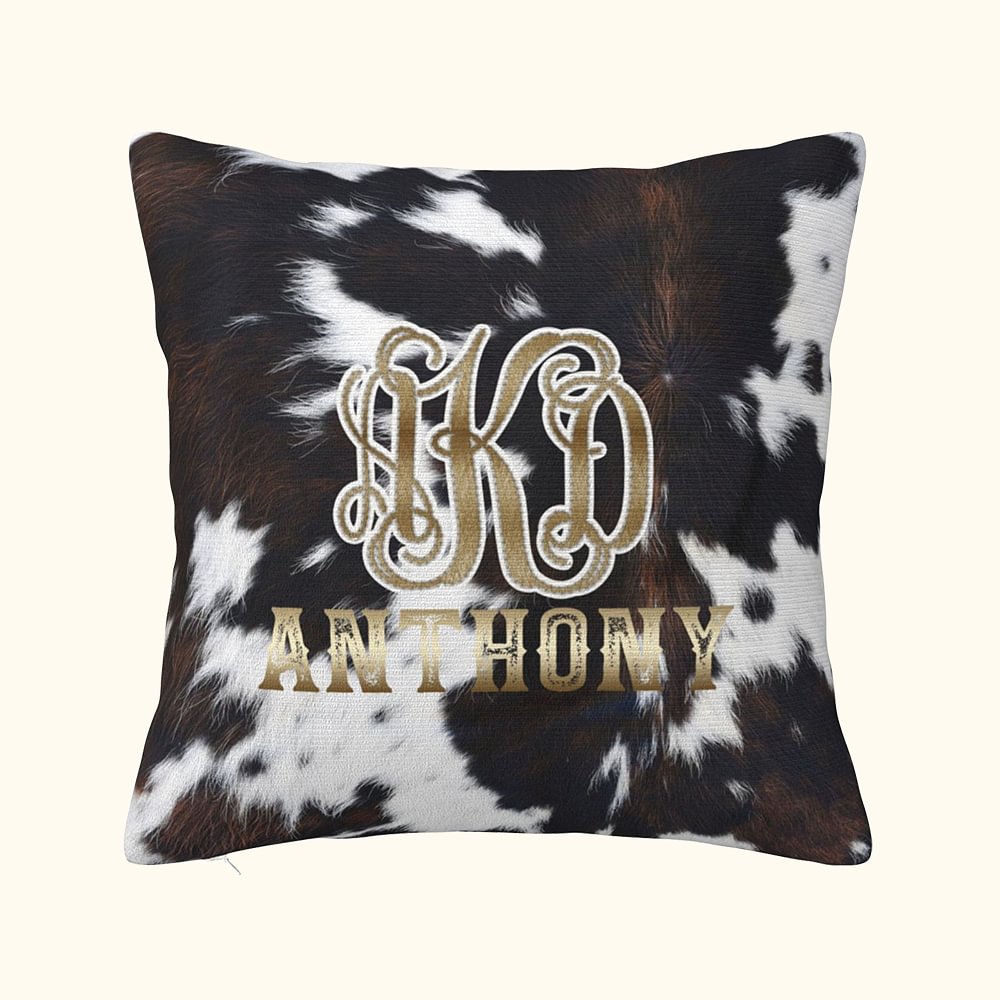 Coussin personnalisé Coussin en fausse fourrure Décor à la maison Vache Coussin, Oreillers extérieurs, Oreillers décoratifs