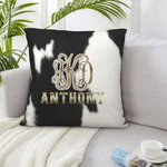 Personalised Faux Fur Cushion Home Decor Cow Cushion Throw Pillow