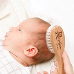 Set personalizado de cepillo y peine de madera para bebé con pinza para chupete y manta Regalo de Baby Shower para recién nacido