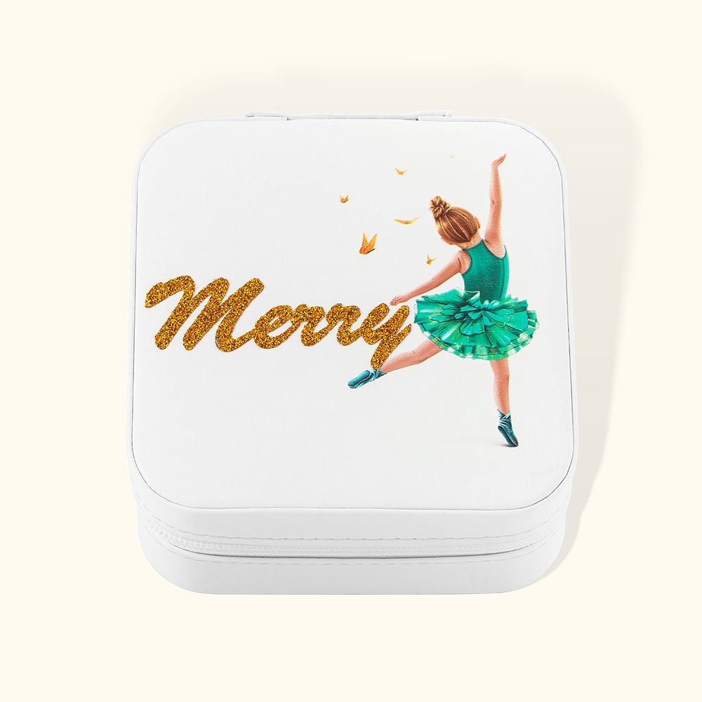 Boîte à bijoux en cuir personnalisée pour danseuse de ballet Ballerina pour femmes filles