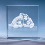 Cadeau commémoratif personnalisé en cristal avec photo 3D pour animaux de compagnie