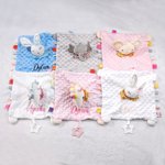 Personalized Lovey Baby Comforter Sleep Soother Security Blanket for Baby
