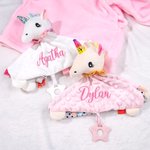 Personalized Lovey Baby Comforter Sleep Soother Security Blanket for Baby