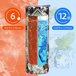 Gobelet en acier inoxydable avec couvercle et paille, personnalisé, tête de vache