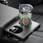 Gobelet en acier inoxydable avec couvercle et paille, personnalisé, tête de vache