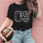 Personalisiertes Vintage Rugby Nummer T-Shirt