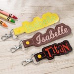 Personalisierte Stickerei Namensschild für Rucksack Gepäck Schlüsselanhänger