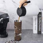 Personalisierte Rindsleder Becher mit Strohhalm Becher für Geburtstagsgeschenk