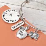 Personalised Teacher Bangle Appreciation Gifts for Teacher Day