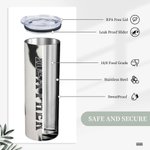 Personalisierte Rindsleder Becher mit Strohhalm Becher für Geburtstagsgeschenk