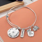 Personalised Teacher Bangle Appreciation Gifts for Teacher Day