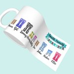Personalized Family Mug Coffee Mug Rain Boots for Mother's Day and Father's Day Gifts