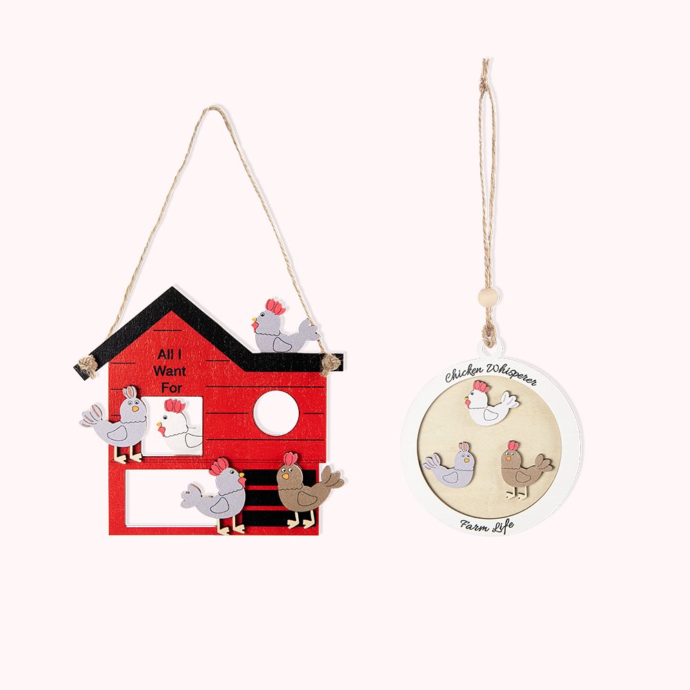 Personalized Chicken Coop Christmas Ornament CALLIE