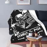 Personalized  Till Death Do Us Part Couple Skull Gothic Style Fleece Blanket Valentine's Day Gift for Couple
