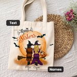 Personalisierte Halloween immer Schwestern Canvas Tasche