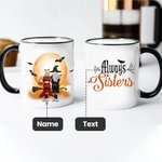 Halloween Personalizado Siempre Hermanas Taza 10 oz Mejor Amigo Regalo