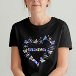 Personalised Heart Leopard Pattern Butterflies T-shirt and Hoodie