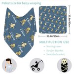 Personalized Classic Winnie The Pooh Swaddle Blanket with Name for Baby Shower Birthday Gift for Baby