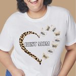 Personalised Heart Leopard Pattern Butterflies T-shirt and Hoodie