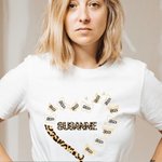 Personalised Heart Leopard Pattern Butterflies T-shirt and Hoodie