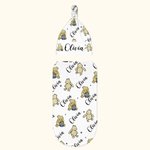 Personalized Classic Winnie the Pooh Baby Swaddle Blanket Set Gifts for Newborn