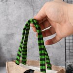 Personalized Halloween Pumpkin Skull Witch Burlap Candy Tote Bag with Name Happy Halloween Gift for Kids