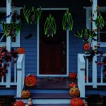 Personalized Face Photo Vampire Family Realistic Hanging Bat with String Home Garden Decoration Party Halloween Gift for Family