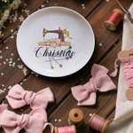 Personalisierte magnetische Keramik Pin Dish Geschenk für Sewing Lover