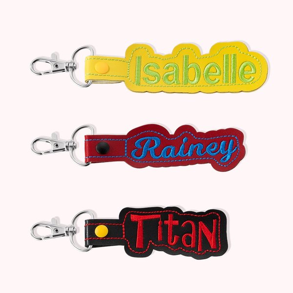 Embroidered Name Tag for Backpack Luggage Key Chain