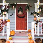 Personalized Face Photo Vampire Family Realistic Hanging Bat with String Home Garden Decoration Party Halloween Gift for Family