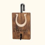 Custom Painted Horse Face Wooden Leash Holder