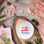 Personalisierte magnetische Keramik Pin Dish Geschenk für Sewing Lover