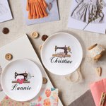 Personalisierte magnetische Keramik Pin Dish Geschenk für Sewing Lover