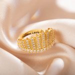 Personalisierte Anastasia Hochzeit Krone Ring