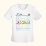 Personalisierte Lehrer Name T-Shirt für Back to School Appreciation Geschenk