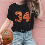 T-Shirt Personnalisé avec Numéro et Nom Style Basketball Cadeau pour Papa Homme Amateur de Sport