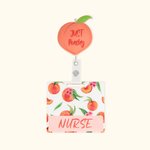 Personalisierte Glitter Just Peachy Affirmation Medical Badge Reel Set für medizinische Fachkräfte Lehrer Geschenk