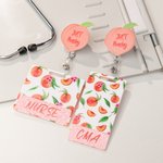 Personalisierte Glitter Just Peachy Affirmation Medical Badge Reel Set für medizinische Fachkräfte Lehrer Geschenk