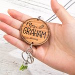 Cordino personalizzato per insegnanti con nome inciso