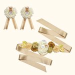 Personalisierte Boho Baby Shower Schärpe und Pin