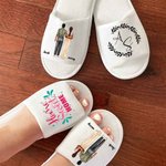 Personalisierte Liebespaar Pantoffeln Braut und Bräutigam (2 Paare) Geschenk zum Hochzeitstag