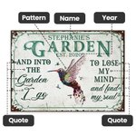 Personifierad Retro Blommor Insekt Djur Konst Klassisk Metall Trädgårdsskylt Födelsedag Housewarming Present