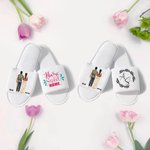 Personalisierte Liebespaar Pantoffeln Braut und Bräutigam (2 Paare) Geschenk zum Hochzeitstag