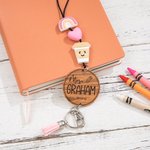 Cordino personalizzato per insegnanti con nome inciso