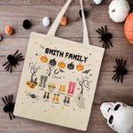 Personalized Halloween Rain Boots Canvas Bag Halloween Trick or Treat Bag for Kid Gift