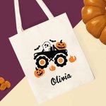 Personalized Trick or Treat Bags Halloween Bag Candy Bag with Handle Party Favors Supplies Halloween Gift for Kid